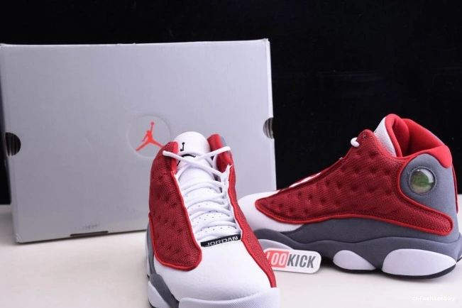 Retro Jordan Red Air Flint 414571-600 13 Grey Gym 1026